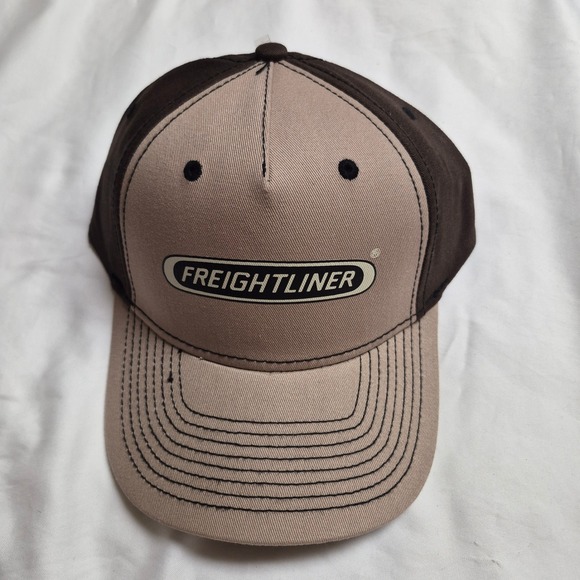 Freightliner Other - Freightliner Run Smart Two Tone Brown Tan Snapback Trucker Hat H3 Headwear NWT